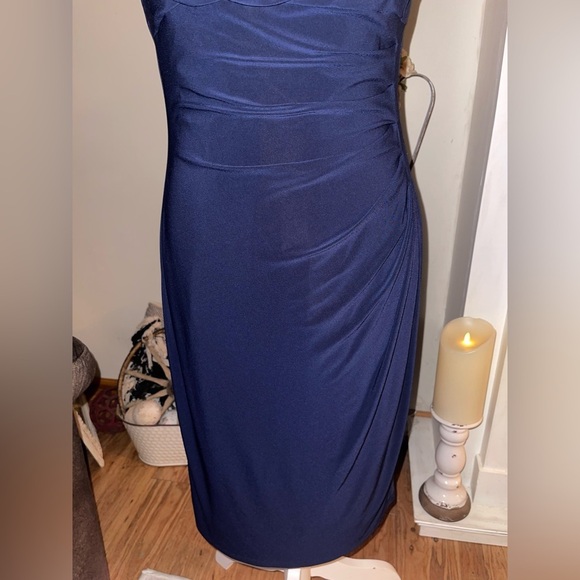 Lauren Ralph Lauren Sleeveless Ruched Size 10 recently dry cleaned EUC💙 - Picture 3 of 8